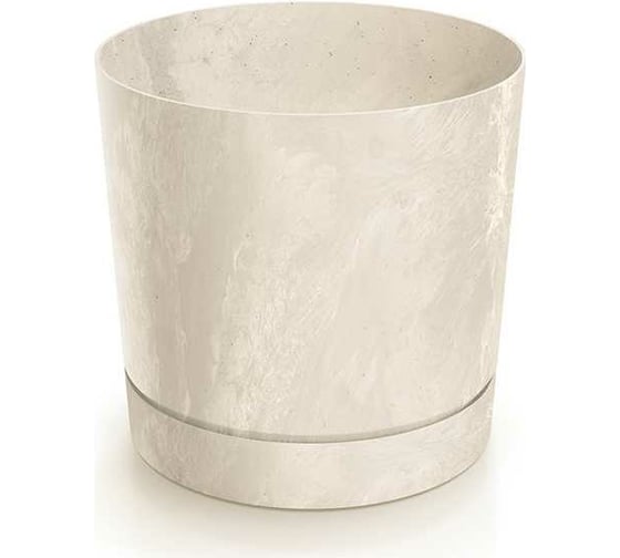 Изображение товара Горшок с прикрепленным поддоном Prosperplast DPOP180E CY700 TUBO P EFFECT диам. 178 мм, высота 175 мм, кремовый 067041