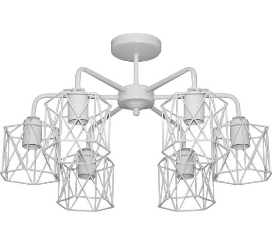 Изображение товара Потолочный светильник ЭЛЕТЕХ Стелла 161 бел.муар НПБ 01-6x60-142 Е27 ИУ 1005404670