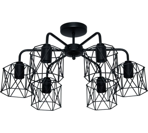 Изображение товара Потолочный светильник ЭЛЕТЕХ Стелла 161 черн.муар НПБ 01-6x60-142 Е27 ИУ 1005404668