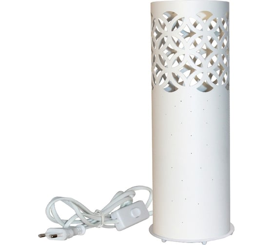 Изображение товара Настольный светильник ЭЛЕТЕХ Касабланка ННБ 63-60-009 белый муар, шнур белый ИУ 1005404752