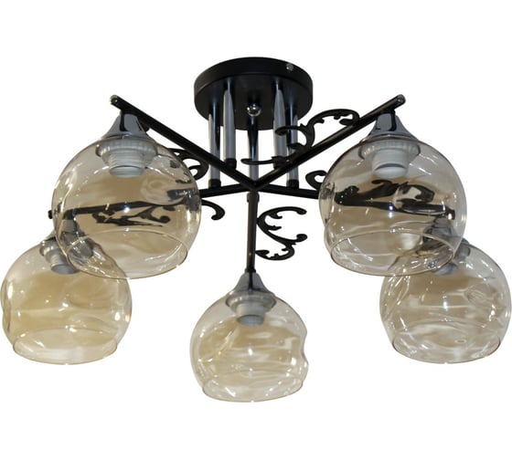 Изображение товара Потолочный светильник ЭЛЕТЕХ 11277В-2/5 черн.хром (Плафон 8425) НПБ 01-5x60-148 Е27 ИУ 1005404864