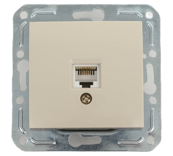 Изображение товара Одноместная розетка Volsten V01-12-F12-M, RJ-11, Magenta Crema, 9055