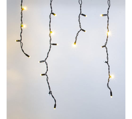 Изображение товара Светодиодная бахрома Uniel ULD-B3007-200/TBK WARMWHITE-WHITE IP67 UL-00009924