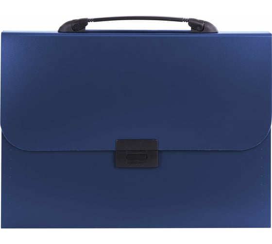 Изображение товара Пластиковый портфель BRAUBERG Energy А4 330x256x32 мм, 6 отделений, индексные ярлыки, синий 222572