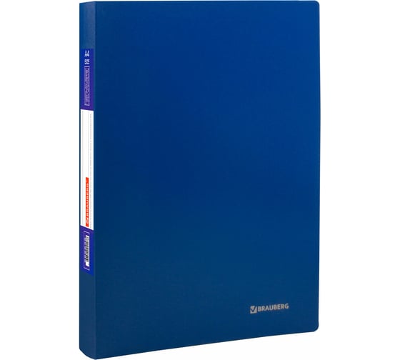 Изображение товара Папка BRAUBERG Office 80 вкладышей, синяя, 0,8 мм 222638