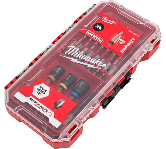 Изображение товара Набор бит SHOCKWAVE 35 предметов Milwaukee 4932492003
