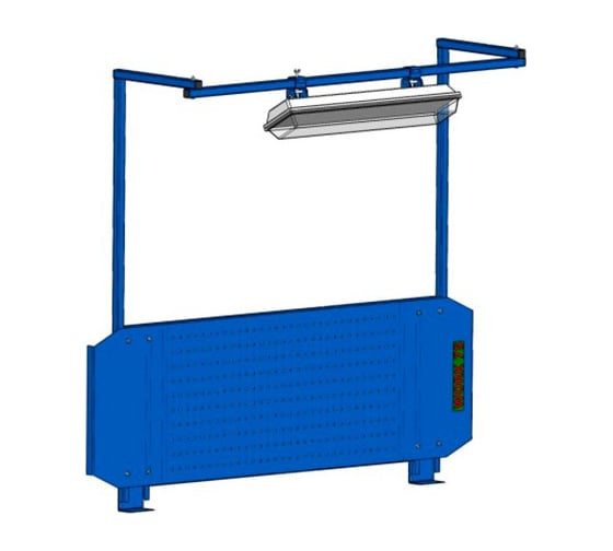 Изображение товара Экран со светильником для верстака WORK W-1200