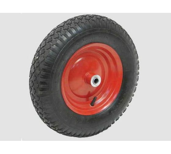 Изображение товара Колесо для тачки 11110, 11090, Variant ПНЕВМАТИЧЕСКОЕ (камерное), 4. 80/ 4. 00-8, с подшипником 12 мм, обод металл. К99-1