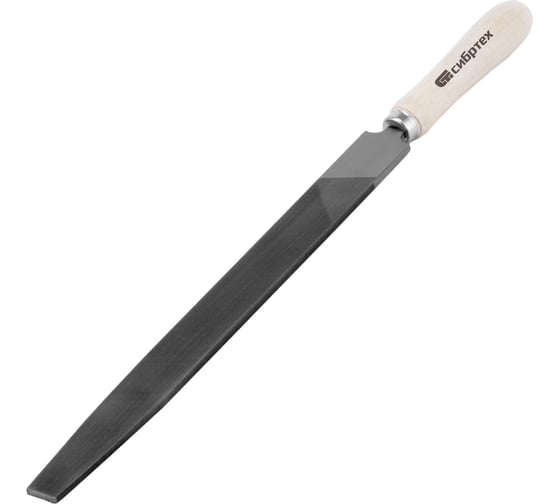 Изображение товара Плоский напильник 300 мм деревянная ручка СИБРТЕХ 16232