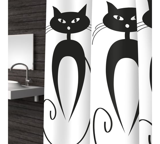 Изображение товара Шторка в ванную комнату Bacchetta 180x200 см, Cats 4078