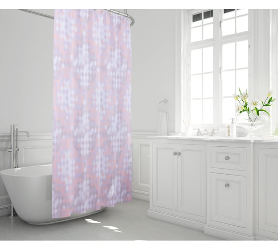 Изображение товара Шторка в ванную комнату Bacchetta 180x200 см, Fragmmento, бежевый 6034