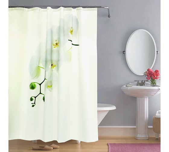 Изображение товара Шторка в ванную комнату Bacchetta 180x200 см, Orchidea 7826
