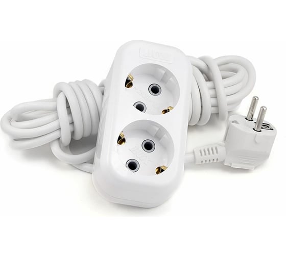 Изображение товара Двухместный сетевой удлинитель LUX У2-Е, 10м 4606400414575