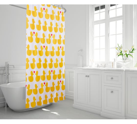Изображение товара Штора для ванн Bacchetta 180x200 см, Bath Duck, желтый 6030