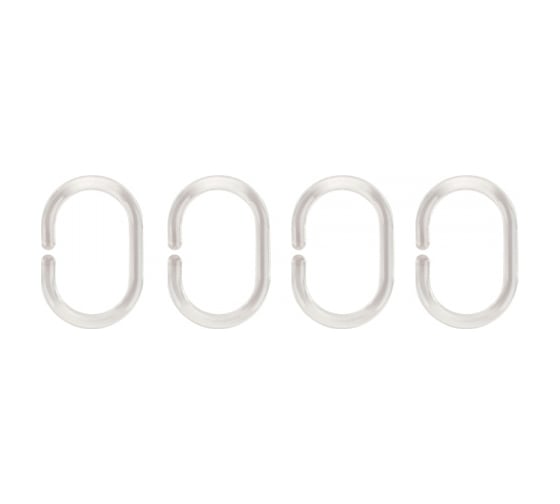 Изображение товара Кольца для шторки в ванную Joy HOME прозрачный 10481
