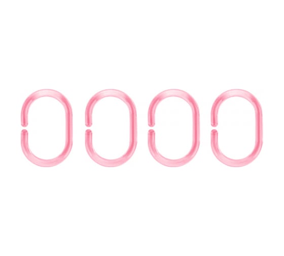 Изображение товара Кольца для шторки в ванную Joy HOME розовый 10633