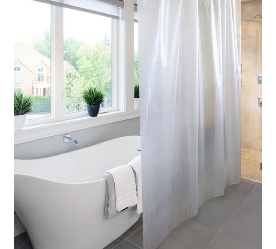 Изображение товара Шторка в ванную комнату Meiwa 182x182 см, Dice, прозрачный 10711