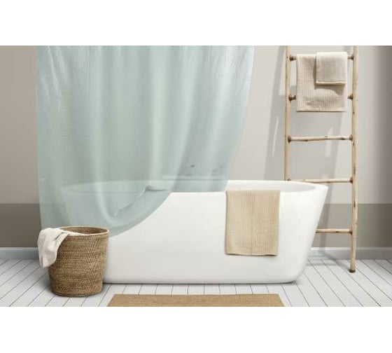 Изображение товара Шторка для ванной Meiwa 182x182 см, Krackle, аква 10158