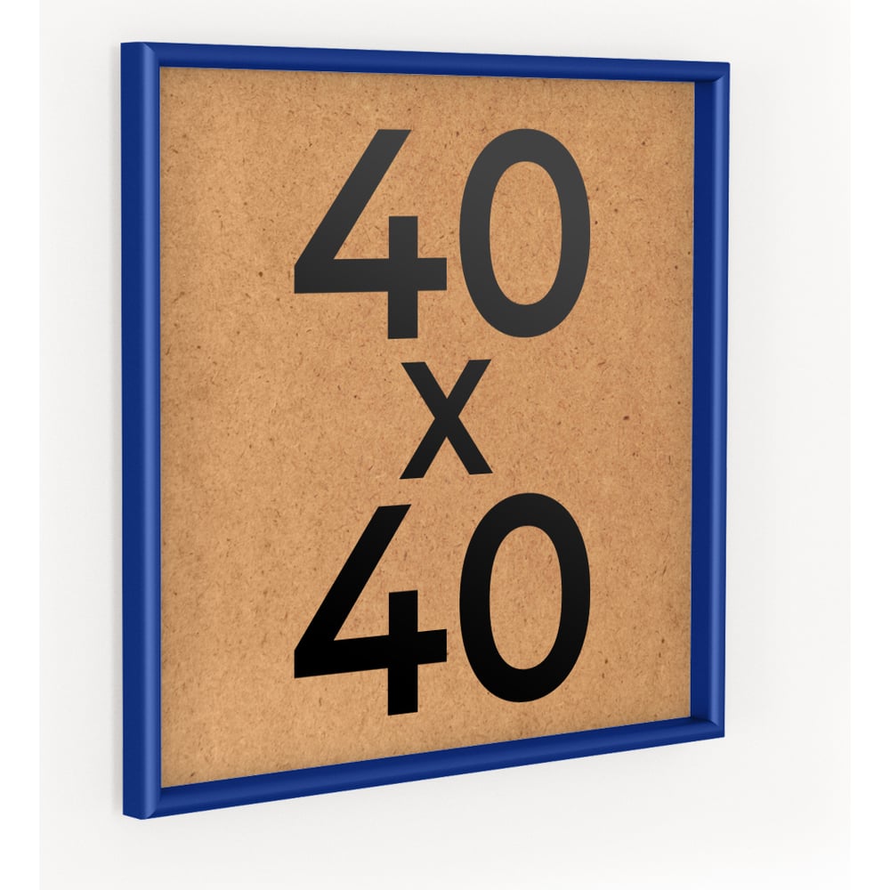 Изображение товара Синяя алюминиевая фоторамка 40x40 см с акриловым стеклом для фото