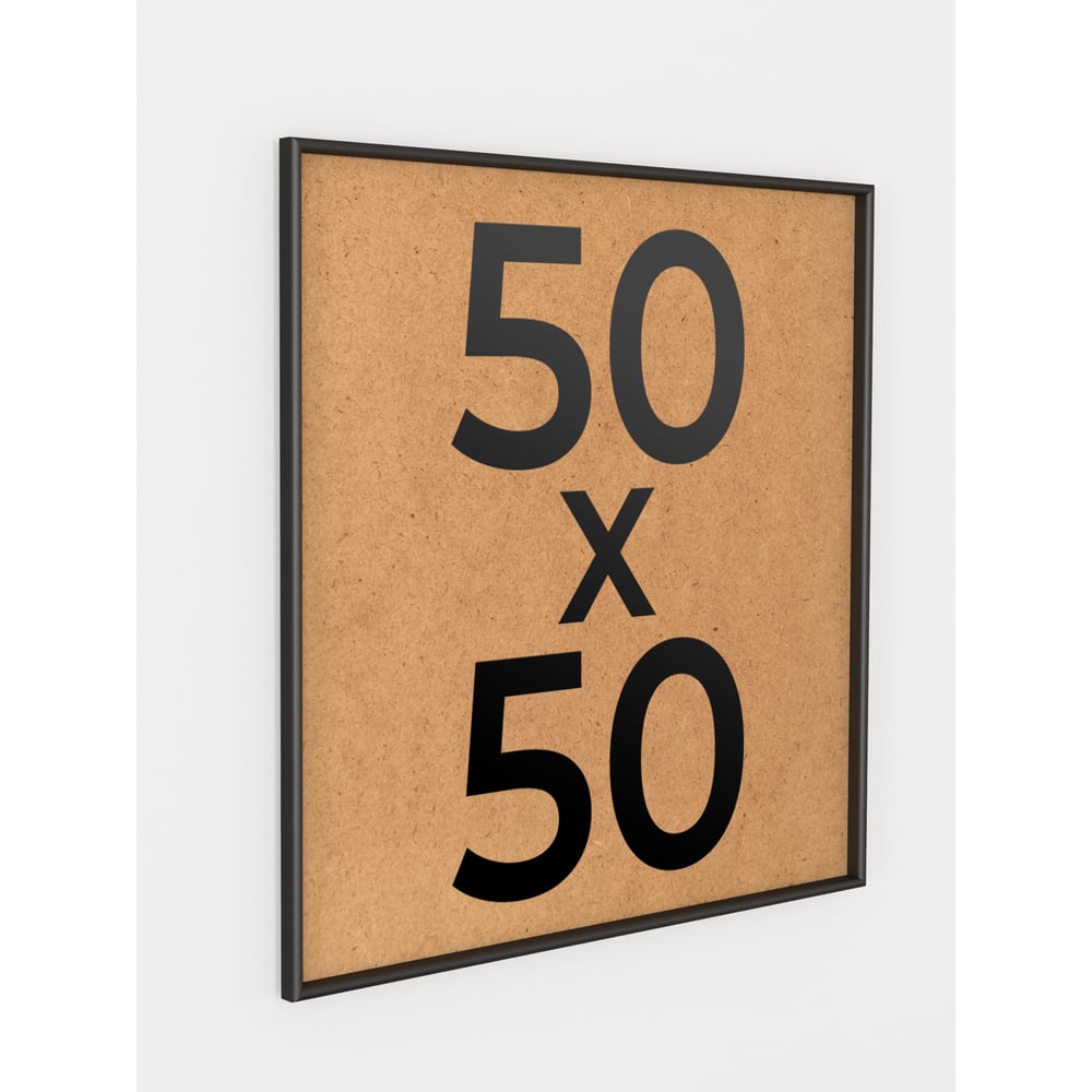 Изображение товара Черная алюминиевая фоторамка 50x50 см квадратная с акриловым стеклом