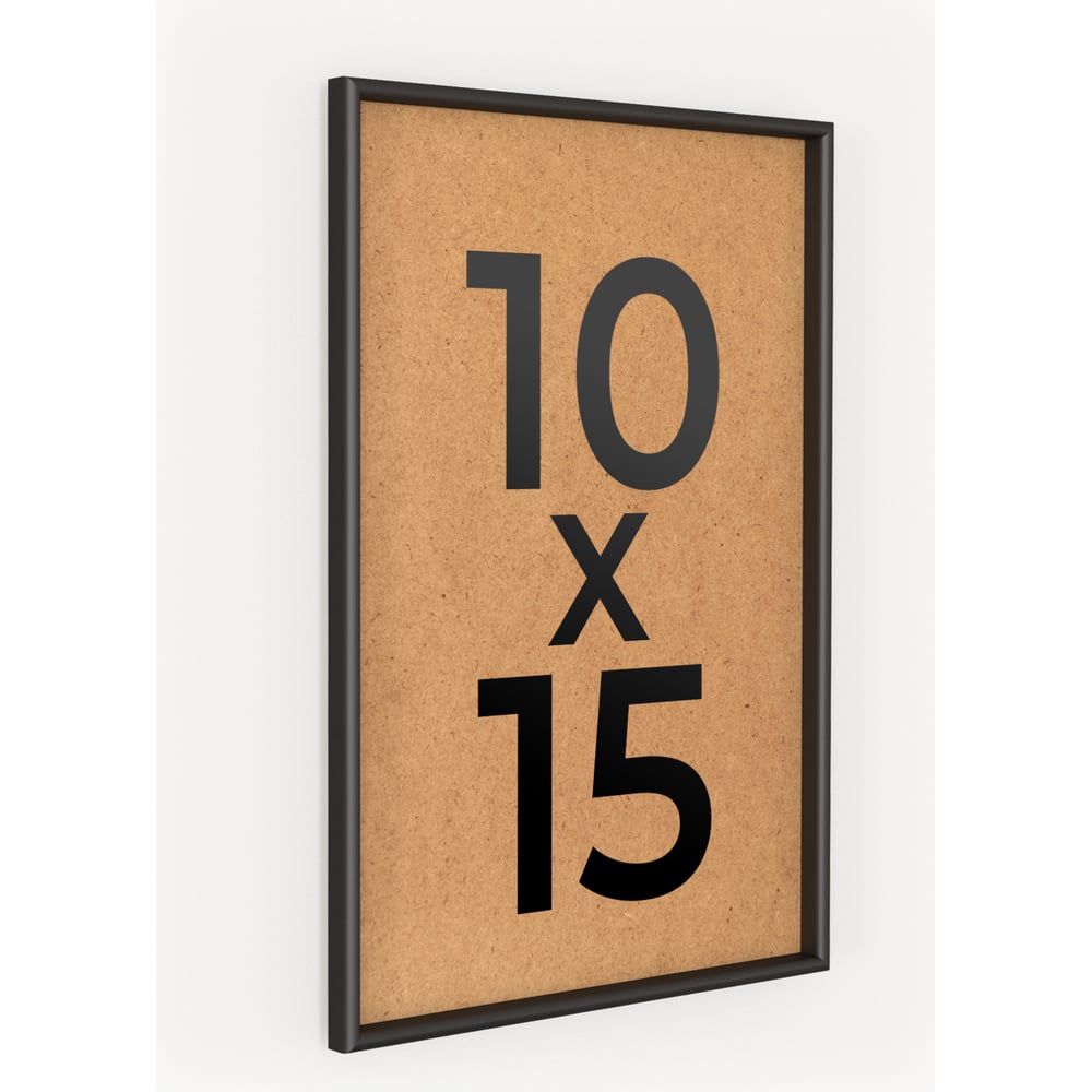 Изображение товара Черная алюминиевая фоторамка 10x15 см для фотографий ООО Первое ателье