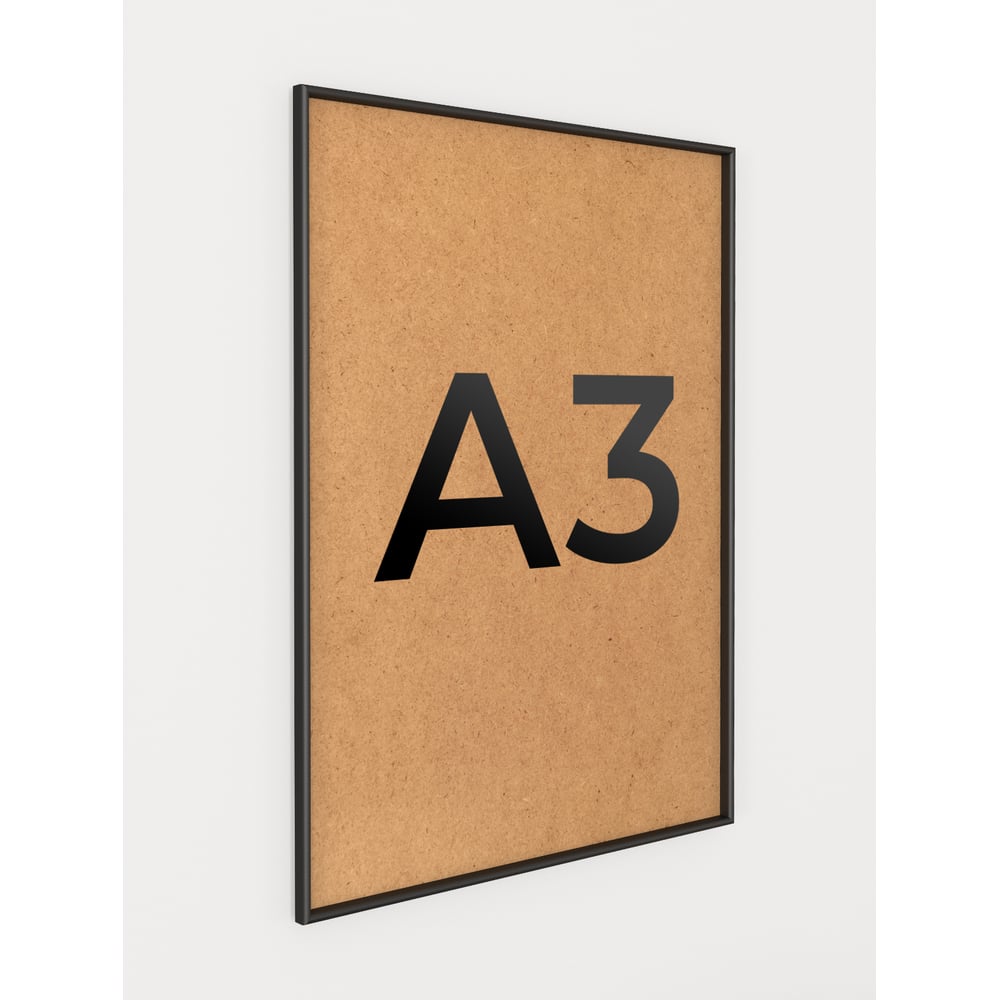 Изображение товара Фоторамка ООО Первое ателье Черная алюминиевая рамка А3 (297x420 мм) Niel-2nm-29x42