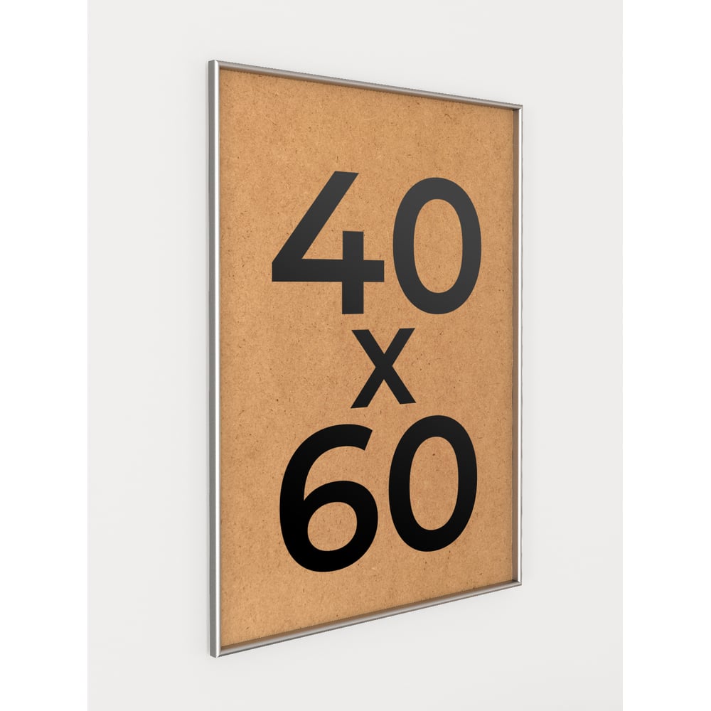 Изображение товара Серебристая алюминиевая фоторамка 40x60 см Niel-2sm-40x60 для постеров