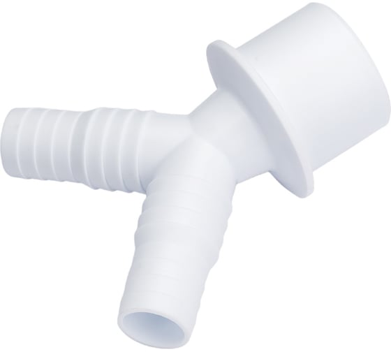 Изображение товара Переходник для подключения сливного шланга стиральной или посудомоечной машины СУПРИМПЛАСТ 20x23x40V белый 4P_202340V_02