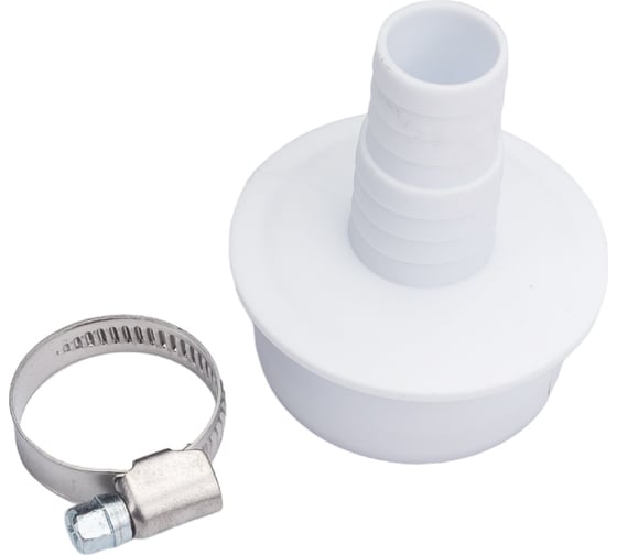 Изображение товара Набор переходник для подключения сливного шланга стиральной машины Супримпласт D50, с червячным хомутом 16x25 4WG_50_1626_2