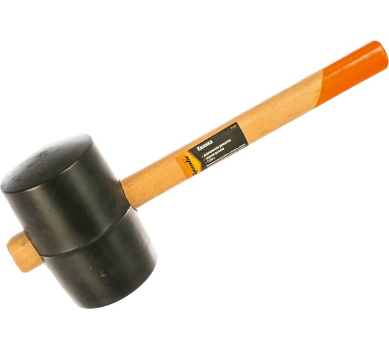 Изображение товара Резиновая киянка, 1130 г, деревянная рукоятка черная резина, SPARTA 11161