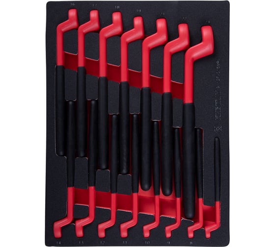 Изображение товара Набор накидных диэлектрических ключей KING TONY 7-24 мм, ложемент, 15 предметов 9-12FVG15MRV