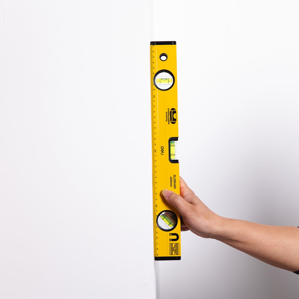 Изображение товара Строительный уровень DELI DL290400 400 мм брусковый с разметкой и магнитом