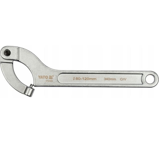 Изображение товара Сегментный шарнирный ключ YATO 80-120 мм, 240 мм, с круглым штифтом YT-01678 371301678 092 1