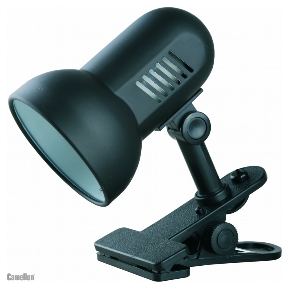 Изображение товара Настольный светильник Camelion H-035 7197 на прищепке черный 40 Вт