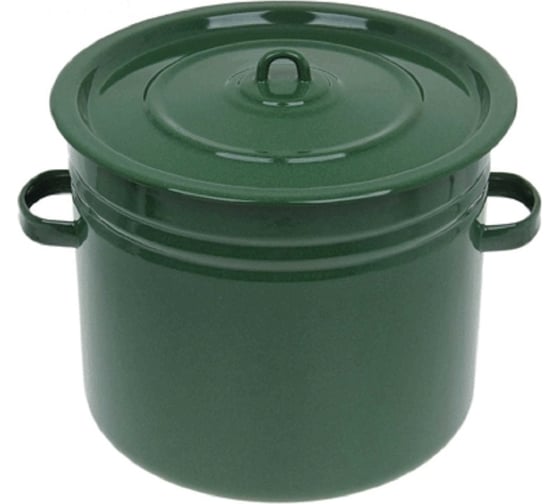 Изображение товара Эмалированный бак СТАЛЬЭМАЛЬ 20 л, зеленый рябчик C42827 ТБ15676