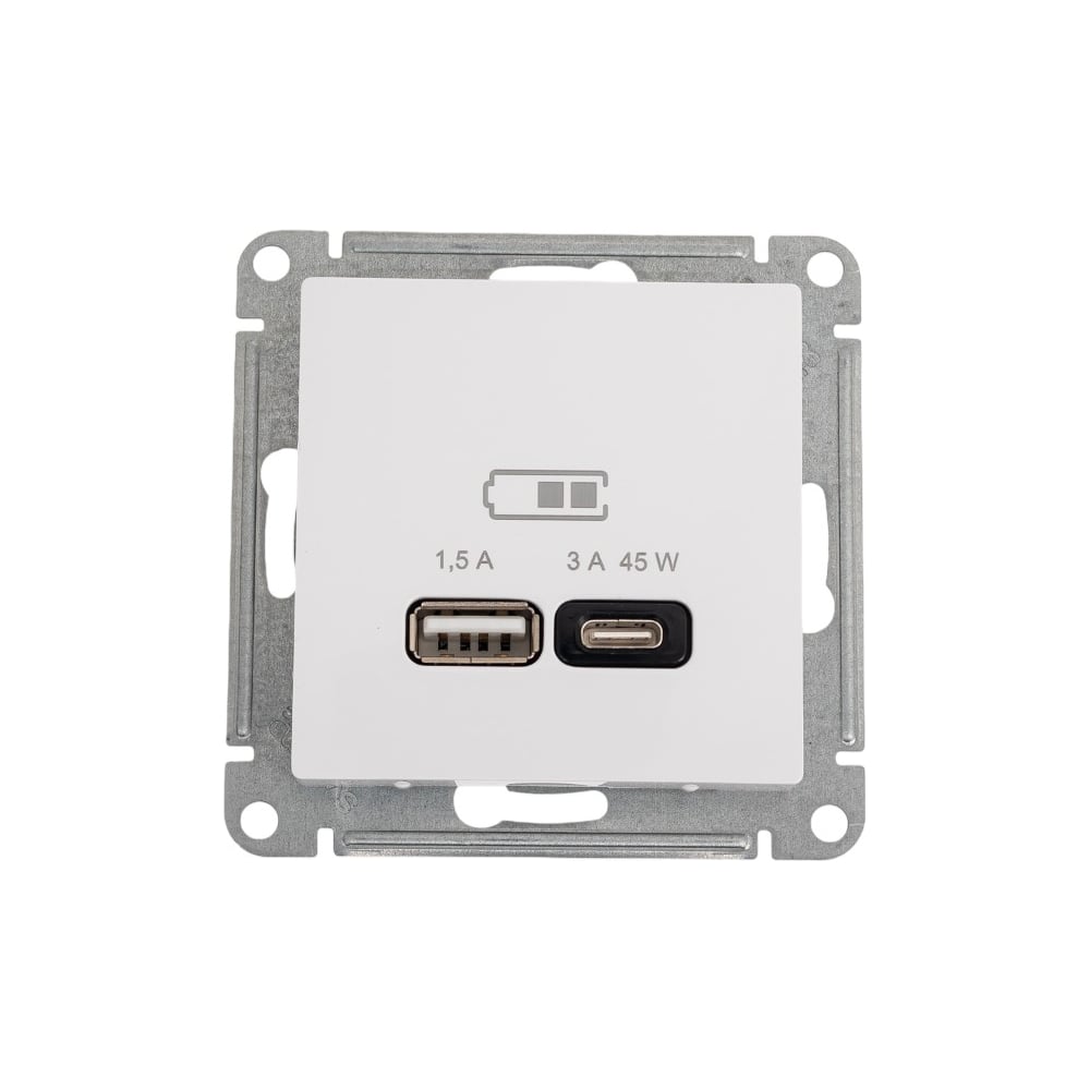 Изображение товара Розетка USB Systeme Electric ATLASDESIGN A + тип-C 45W белая