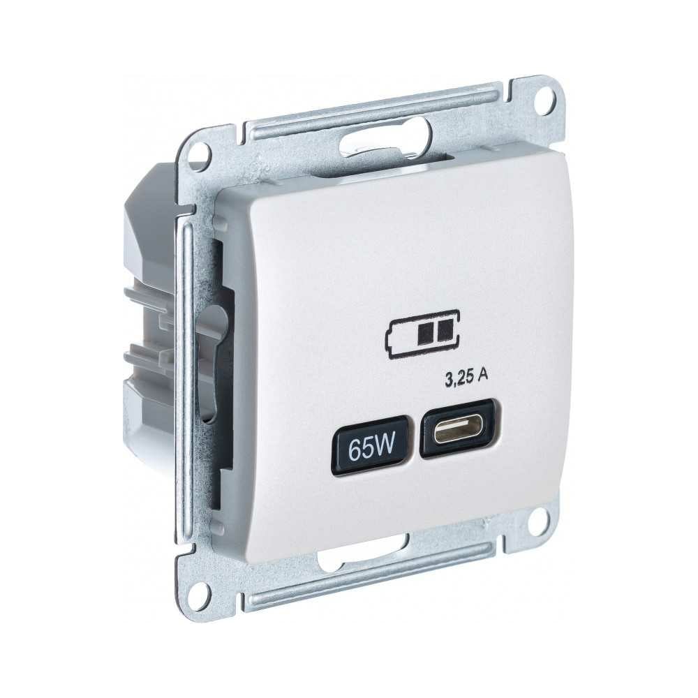 Изображение товара Розетка USB Type C GLOSSA 65W высокая скорость зарядки IP20