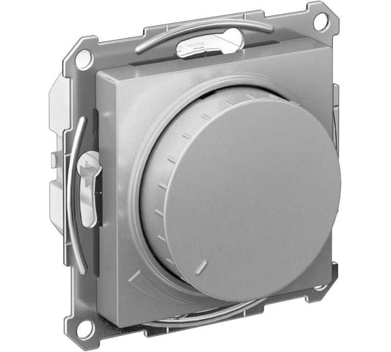 Изображение товара Светорегулятор Systeme Electric ATLASDESIGN (диммер) повор-нажим, LED, RC, 400Вт, механизм, АЛЮМИНИЙ ATN000323