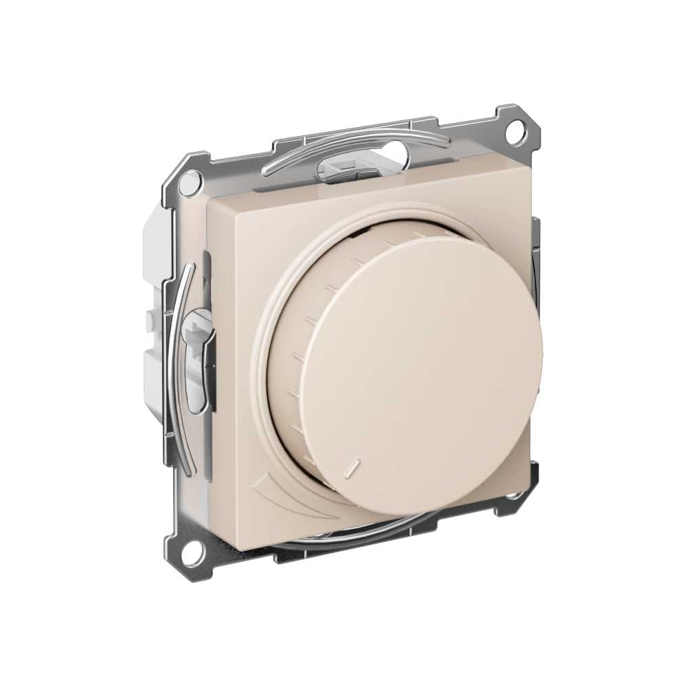 Изображение товара Светорегулятор Systeme Electric ATLASDESIGN поворотно-нажимной для LED до 400Вт бежевый