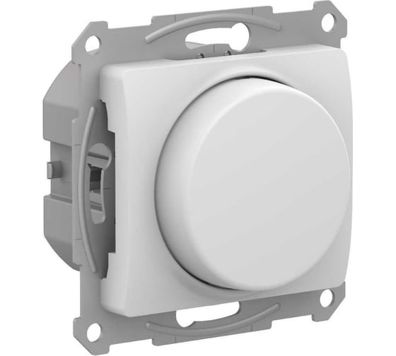 Изображение товара Светорегулятор Systeme Electric GLOSSA (диммер) повор-нажим, LED, RC, 400Вт, механизм, БЕЛЫЙ GSL000123