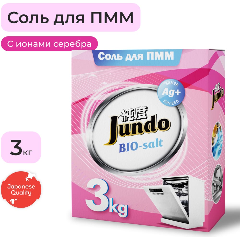 Соль для посудомоечных машин Jundo натрия хлорид п пак 0 9% 250мл инд уп