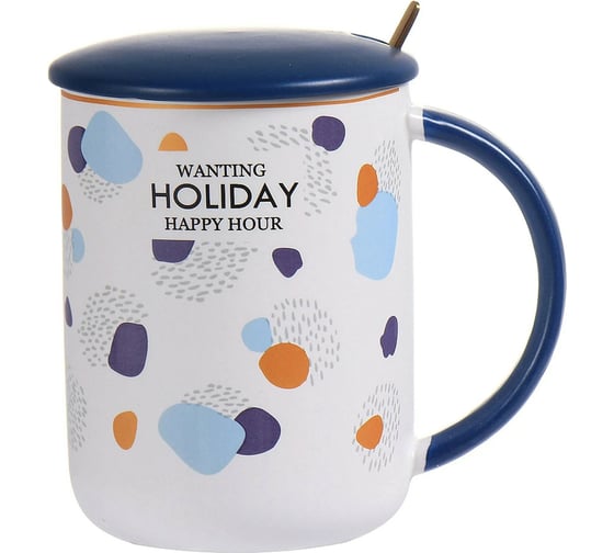 Изображение товара Кружка с крышкой и ложкой Nouvelle Happy hour, 450 мл 1760171-4