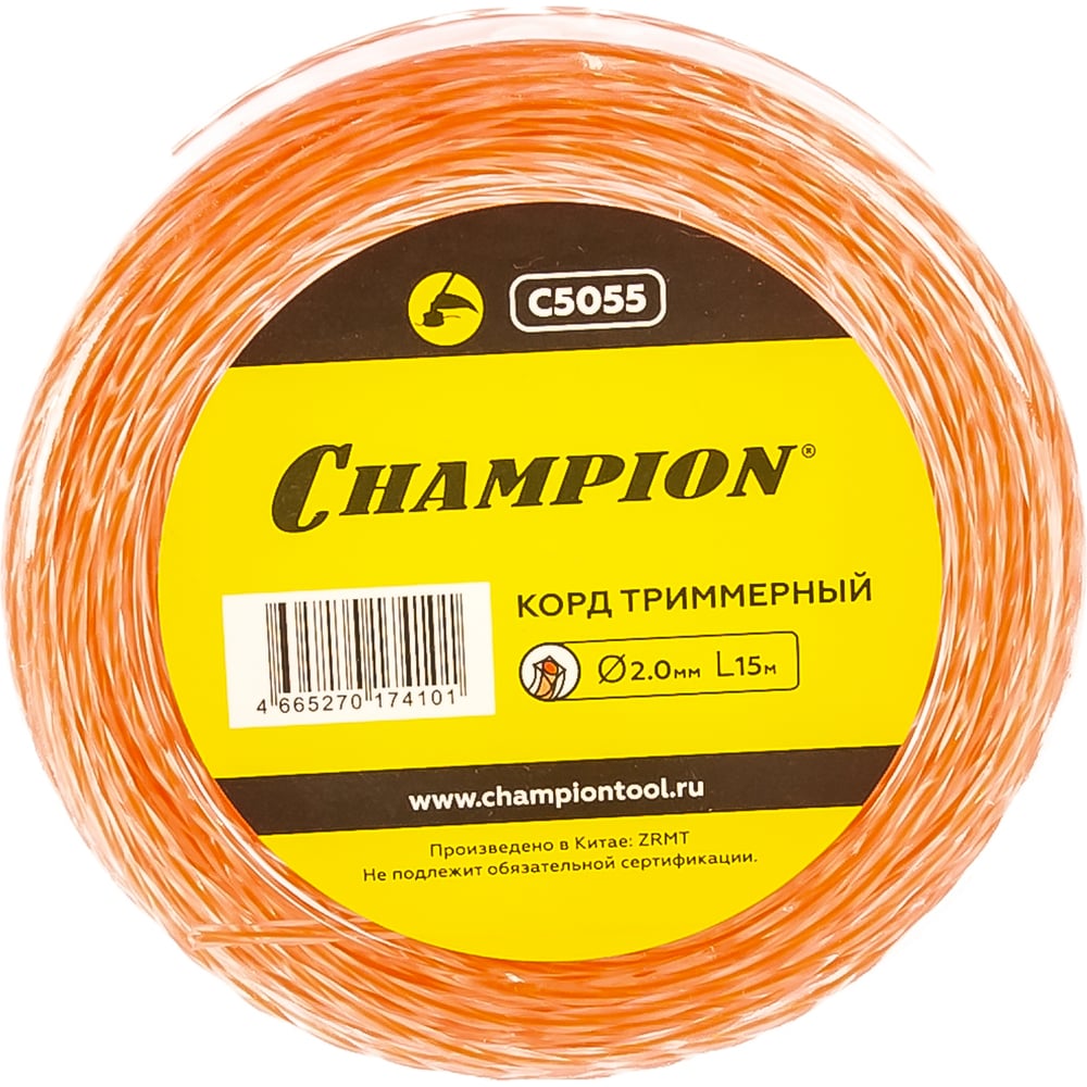 Триммерный корд Champion champion однотонная футболка с короткими рукавами оранжевый t425 оранжевый