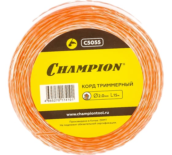 Изображение товара Корд триммерный Square Twist DUO (2.0 мм; 15 м; витой квадрат) CHAMPION C5055
