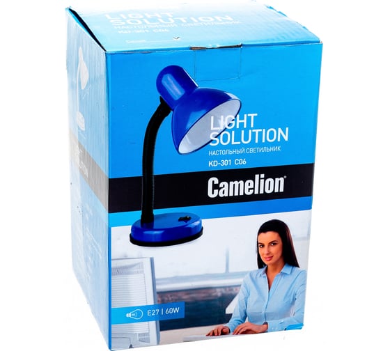 Изображение товара Настольный светильник Camelion KD-301 синий 230V 40W 5752