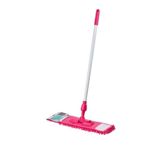 Изображение товара Швабра для пола с насадкой из шенилла PERFECTO LINEA малиновая 43-401018