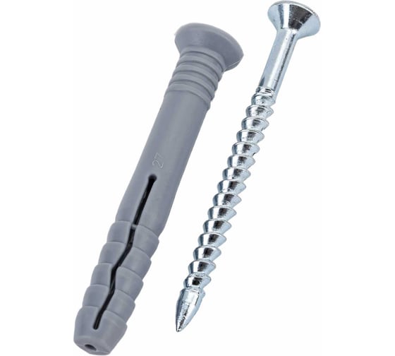 Изображение товара Дюбель-гвоздь Daxmer 8x60 потайная манжета, полипропилен 1000 шт 00000334312