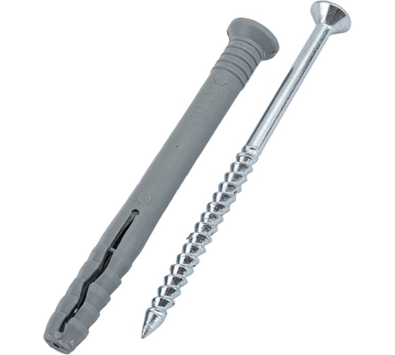 Изображение товара Дюбель-гвоздь Daxmer 8x80 потайная манжета, полипропилен 750 шт 00000334250