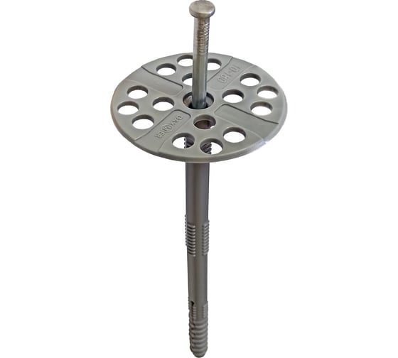 Изображение товара Дюбель гриб Daxmer для теплоизоляции с металлическим гвоздем IZМ 10x180, 300 шт 00000327481