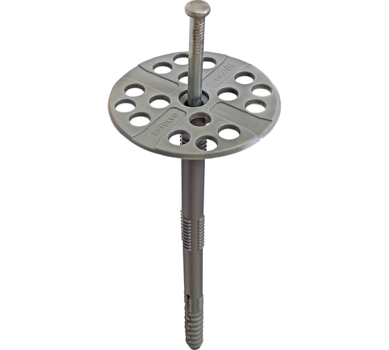 Изображение товара Дюбель гриб Daxmer для теплоизоляции с металлическим гвоздем IZМ 10x220, 300 шт 00000327486